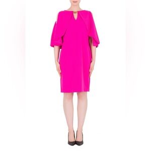 Vibrant Pink Cape Dress